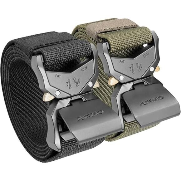 Tactical Belt,2Pack Military HikingRigger 1.5"Nylon Web WorkBelt with Heavy Duty - Picture 7 of 7